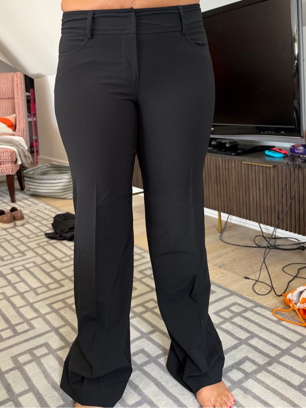Trina Turk Black Boot Cut Stretch Pants